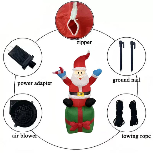 1.8‑meter inflatable waving Santa