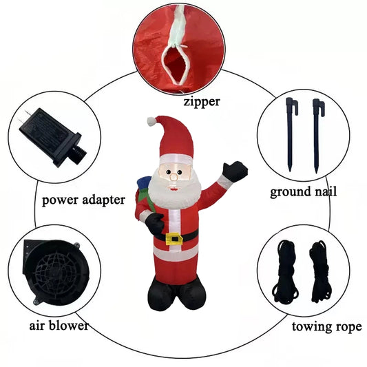 1.2‑meter inflatable waving Santa