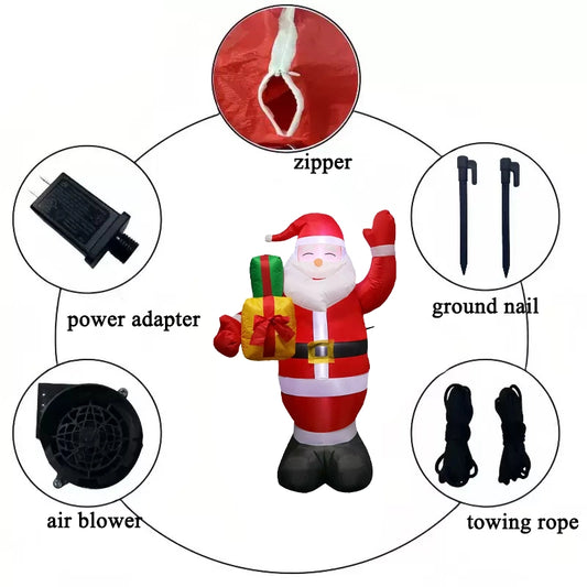 1.2‑meter inflatable waving Santa