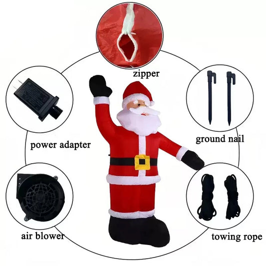 2.4‑meter inflatable waving Santa