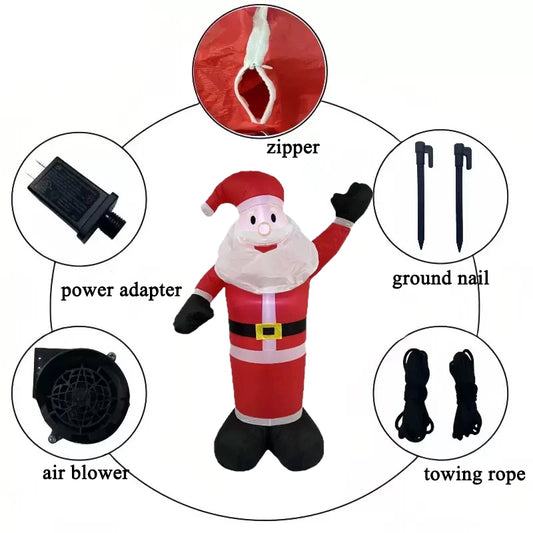 1.8‑meter inflatable waving Santa