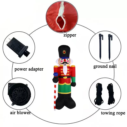 2.4‑meter inflatable waving Santa